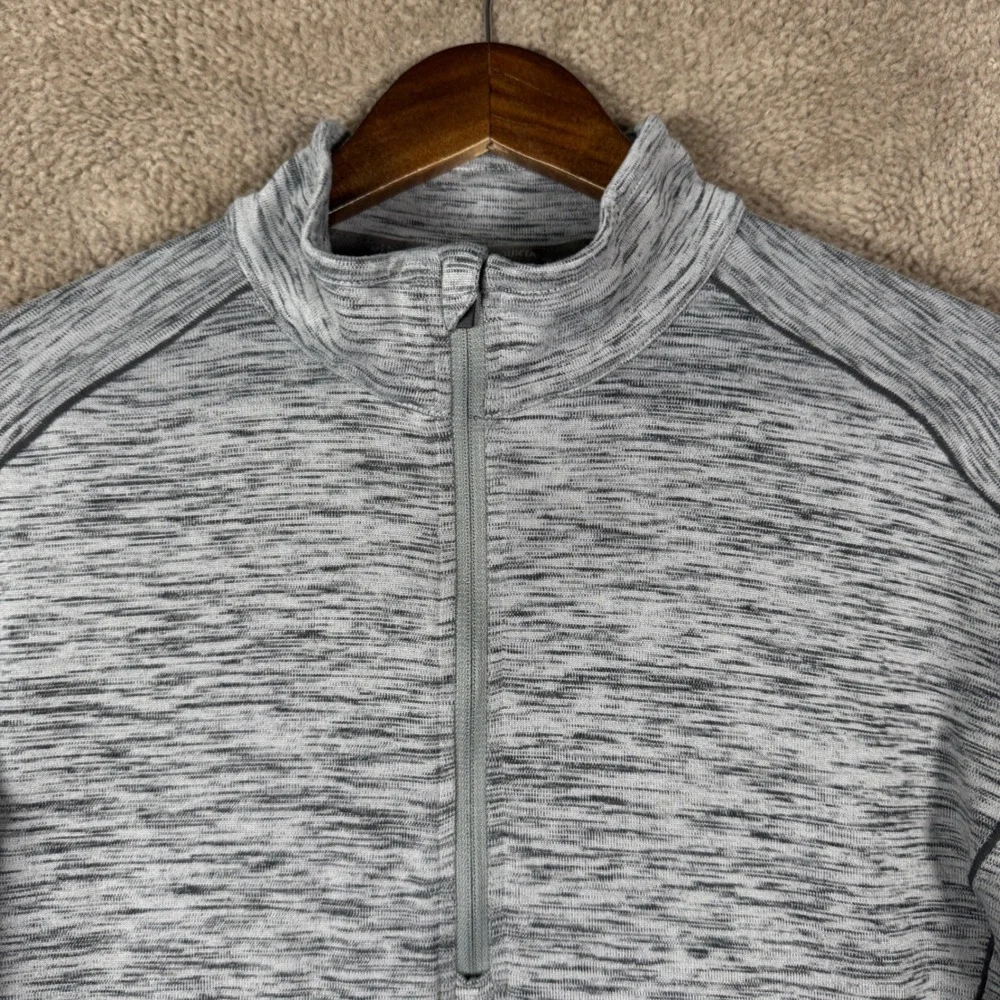 Kuhl‎ Quarter Zip Pullover Mens Large Grey Space Dye Performance Thumbhole Top